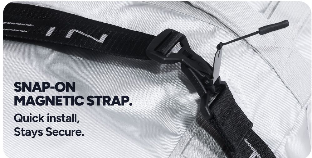 Snap-on magnetic strap.